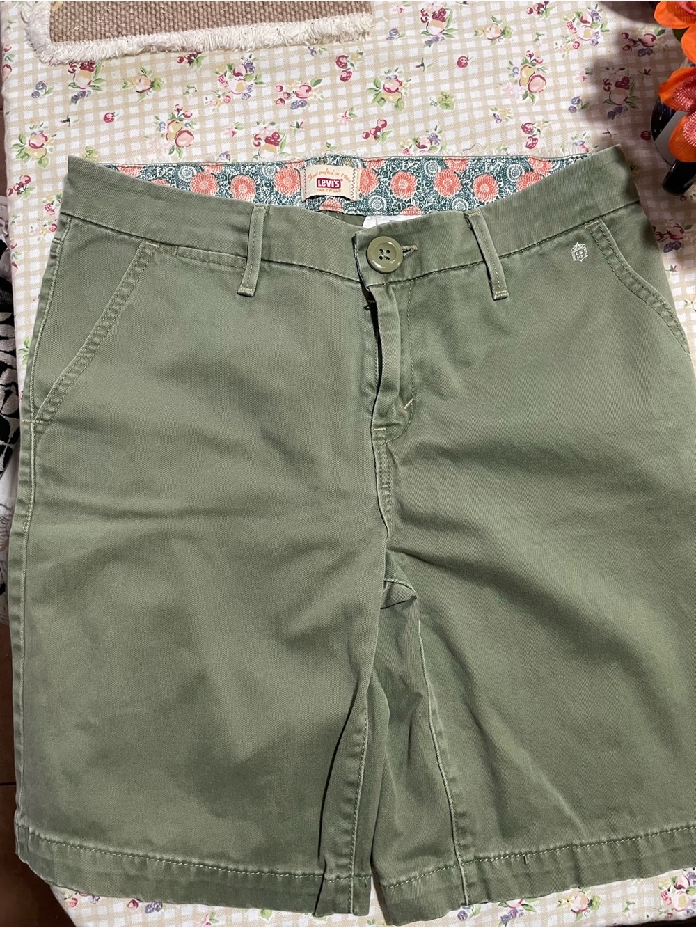 Levi's Olive Green Chino Shorts